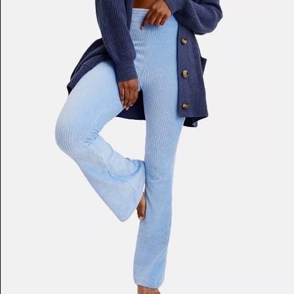 aerie Pants - Aerie Groove On Ribbed Flare Pants